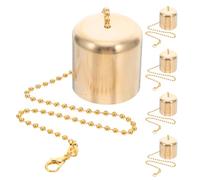 Sosoport Lot de 5 Abat-Jours Éteignoirs en Laiton 3 CM Couvercles Métalliques pour Bougies Bouteille de Vin et Lampes à Huile Diffuseurs D’Aromathérapie Résistants Outil Anti-Feu