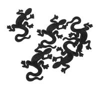 Sosoport Lot de 5 Patchs de Fer Multifonctions en Tissu Noir Forme Gecko pour Cachet Couture, pour Chaussures et Travaux Manuels la Maison Atelier