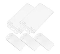 Sosoport Lot de 5 Pochettes Transparentes pour Badges Verticales en ABS et PC Porte-Badge Nominatif Réutilisable Étui Rigide Scellé pour Cartes D’Identité Bureau et École
