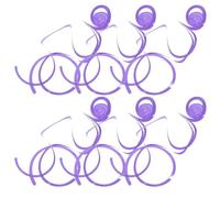 Sosoport Lot de 6 Décorations de Plafond Suspendues Spirales en Plastique Violet Macaron, Longueur Ajustable, pour Fête Anniversaire, Décoration Intérieure et Événements Festifs