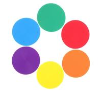Sosoport Lot de 6 Marqueurs Plats D’agilité 10 Cm en Polyéthylène Colorés Antidérapants pour Entraînement Football, Basketball et Éducation Physique, Disques de Position Multicolores