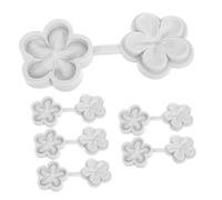 Sosoport Lot De 6 Moules À Dessert En Silicone Pour Décoration De Gâteaux Mini Nœuds Fleurs Pétales De Fleurs Sucre Gel De Silice Blanc