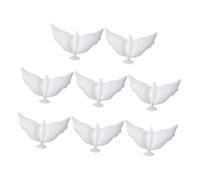 Sosoport Lot de 8 Ballons Colombe de Mariage en Feuille D'aluminium Blanche, Grosse Taille, Décoration de Fête D'anniversaire et Cérémonie, Fournitures pour Événements Extérieurs