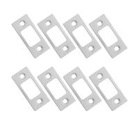 Sosoport Lot de 8 Gâches de Pêne Dormant en Acier Inoxydable 16 Vis Plaques de Protection Rondes Anti-Rayures pour Portes Intérieures Accessoire de Serrure Résidentielle et Commerciale