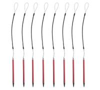 Sosoport Lot de 8 Stylets pour Écran Tactile Rouge avec Pointe Fine, Confort Ergonomique et Corps en Aluminium, pour Bureau et Point D’Information de Musée