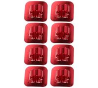 Sosoport Lot de 8 Supports de Câbles de Vélo en Aluminium Rouge - Clips en C Adhésifs pour Gaines de Freins et Dérailleurs - Guides-câbles Compatibles VTT et Vélo de Route -