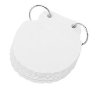 Sosoport Lot de Fiches Cartonnées Perforées A5 avec 2 Anneaux de Reliure, Papier Intérieur Blanc pour Mini-classeur Rechargeable, Carnet Feuilles Mobiles Portable pour Étude et