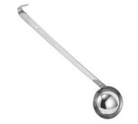 Sosoport Louche Acier Inoxydable avec Crochet Louche à Sauce Ergonomique à Long Manche Cuillère de Service pour Cuisine et Contrôle des Portions Ustensile Polyvalent pour Soupe et Sauce