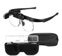Sosoport Loupe de Lecture Tête Légère avec Éclairage LED Rechargeable USB Lunette Loupe pour Seniors et Réparation de Montres sans Utilisation des Mains pour Observation Précise