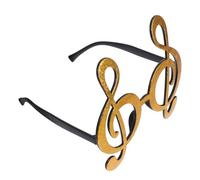 Sosoport Lunettes Amusantes de Notes de Musique Accessoire de Fête Original pour Soirée Musicale 1 Pièce en Plastique Léger Noir Lunettes Décoration Photomaton pour Événements Festifs