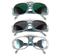 Sosoport Lunettes de Soudage Multifonctions 3 Paires de Verres Interchangeables Protection Anti-Poussière et Anti-Projection Légères et Résistantes aux Chocs pour Travaux de Soudure et