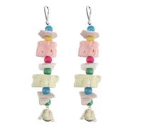 Sosoport Mâcher Aléatoire Perroquet et en Os 2pcs pour Seiche Bois de de Poivre Suspendu Mordant Complément Calcium Couleur pour Cage Clochette pour Oiseaux et Rongeur Couleur Aléatoire
