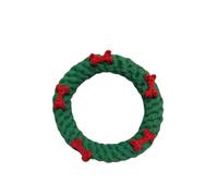 Sosoport Mâcher pour Chien Cercle de Noël en Corde Coton Vert | Jeu Interactif, Favorise L’exercice Développement Intellectuel, pour Chiots et Chiens, Maison Boutique