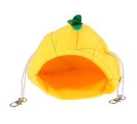 Sosoport Maison d'hiver D'ananas Jaune en Tissu et Peluche pour Hamster Nid Chaud pour Protéger et Réchauffer Votre Animal de Compagnie