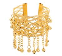 Sosoport Manchette De Bras Métal Avec Cloches Pour Femme Bracelet Réglable De Danseuse Ventre Ethnique Pour Spectacle De Danse