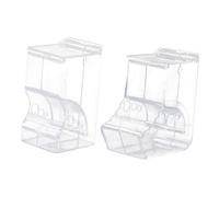 Sosoport Mangeoire Automatique pour Hamster Lot De 2 Ouverture Matériau Acrylique Rechargeable Facile À Vérifier Le Niveau De Grain
