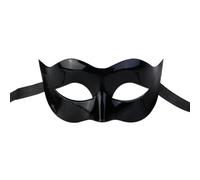 Sosoport Masque de Bal Classique et Simple Demi-visage Noir en Plastique pour Fête de Mascarade et Bal Masqué