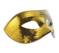 Sosoport Masque Demi-visage Disco Miroir Pailleté pour Fête Dj Unisexe Léger et Réutilisable pour Carnaval Halloween Bal