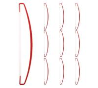 Sosoport Mâts de Drapeau Portatifs en Plastique Rouge 24 Cm, Lot de 10 Bâtons de Mât Manuels pour Bannière, Drapeaux de Golf et Événements Sportifs en Plein Air