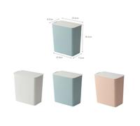 Sosoport Mini Poubelle de Bureau avec Couvercle Plastique Bleu Seau de Rangement Compact pour Déchets de Bureau et Recyclage Design Simple et Peu Encombrant pour Table et Espace de Travail