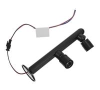 Sosoport Mini Projecteur LED pour Vitrine à Bijoux 2 Têtes Noir 150 Mm Éclairage Intérieur 95-265v Lumière Chaude Spot D’exposition LED Basse Consommation pour Présentoirs et Armoires