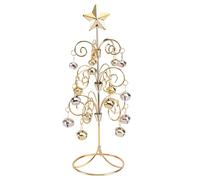 Sosoport Mini Sapin de Noël Doré Métal Arbre Décoratif Créatif pour Bureau et Maison Ornement Festif de Table Présentoir Noël Forgé Décoration Intérieure et Extérieure