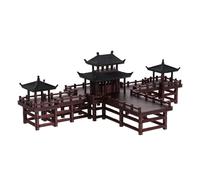 Sosoport Miniature Pavillon Chinois Décor Aquarium Statue Temple Zen Accessoire Paysage sous-Marin pour Aquarium Bonsai Jardin
