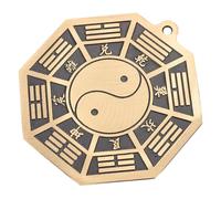 Sosoport Miroir Bagua Laiton Décor Feng Shui Anti-Mauvais Esprits Ornement Suspendu Fabrication Chinoise pour Protection