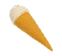 Sosoport Modèle de Cornet de Glace Factice en Plastique Blanc Décoration Réaliste pour Vitrine et Photographie Présentoir à Glaces Simulé Accessoire Décoratif pour Cafés