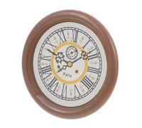 Sosoport Modèle D'horloge Miniature Poupées pour Les Tout-Petits Trousses Miniatures Horloge pour Enfants Horloges Murales pour La Décoration Intérieure Pendules Murales Meuble Résine Brown