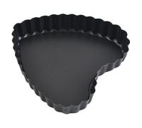 Sosoport Moule à Gâteau de Cœur Antiadhésif Fond Amovible, Acier au Carbone Noir, Résistant Haute Température, Plat à Four pour Pâtisserie DIY et Cuisson au Four