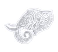 Sosoport Moule en Silicone Éléphant pour Résine Époxy Flexible et Solide Blanc pour Loisirs Créatifs DIY Présents de Festival Décoration Murale 3D