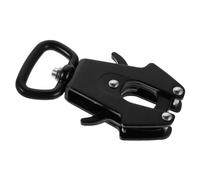 Sosoport Mousqueton en Alliage d'Aluminium Noir Mat 20Mm Crochet Pivotant à 360° à Déclenchement Latéral Rapide Loquet Métallique Robuste pour Laisse de Chien Accessoire Polyvalent pour