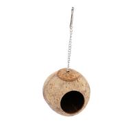 Sosoport Nichoir à Perruches en Coquille de Noix de pour Petits Oiseaux Accessoire de Cage à Oiseaux Grotte Naturelle Style Maison