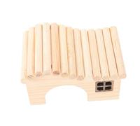 Sosoport Nid De Hamster en Bois Confortable Espace De Couchage pour Animaux De Compagnie Structure Arquée pour Un Refuge Confortable