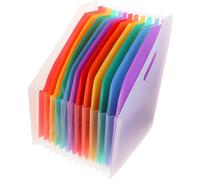 Sosoport Organiseur de Dossiers Accordéon A4 Grand Format Classeur Extensible Transparent Trieur Vertical à Pochettes Multiples pour Rangement de Documents Bureau et Maison