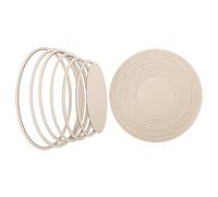 Sosoport Outil de modelage en bois 2 sets de moules ovales et ronds pour argile, découpe concentrique précise, adapté aux écoles et studios de poterie