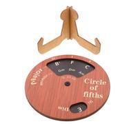 Sosoport Outil Musical Cercle des Notes en Bois Rotatif, Guide | Ukulélé et Violon, Studios et Classes, Double Face, Support en Bois Marron