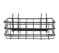 Sosoport Panier en Métal Noir pour Panneau Perforé 25 Trous Panier à Chevilles 1 Pouce pour Outils et Accessoires Organisateur Polyvalent pour Atelier Garage Établi