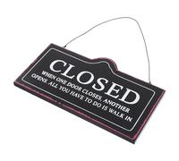 Sosoport Panneau Double Face Ouvert Fermé en Bois Résistant à L'usure, Design Rétro Délicat pour Décoration Intérieure de Magasin ou Café