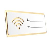 Sosoport Panneau Wifi en Acrylique Réinscriptible 8×20 CM Signalétique Mot de Passe Wifi Indicateur Réseau pour Hôtels Lieux Publics et Bureaux Panneau Mural Pratique et Solide
