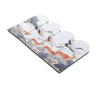 Sosoport Paravent Pliant à 4 Panneaux en Acrylique Effet Miroir, Design Chinois Traditionnel Élégant, pour Décoration Intérieure et Nouvel an Lunaire