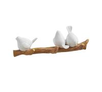 Sosoport Patère Murale Décorative Résine avec Oiseau Blanc Branche Crochet Unique pour Manteaux Chapeaux et Serviettes Design Créatif et Résistant pour Entrée et Salon