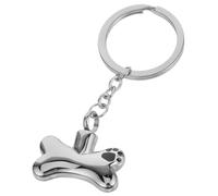 Sosoport Pendentif De Patte De Chien Cendre Bracelets Mémorial Collier pour Animaux De Compagnie Anneaux Peluche Pendentifs Porte-clés Collier Urne Humain Silver Acier Au Titane