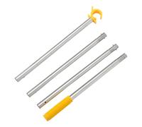 Sosoport Perche Télescopique pour Ouvre-fenêtre Extérieur Réglable 4 Sections 1,52 M Jaune C de Crochet, Bâton D’Ouverture pour Puits de Lumière, la Cuisine, Chambre, Salon et Entretien
