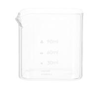 Sosoport Pichet à Lait en Verre 90 Ml - Petit Pot à Crème Transparent Verre Doseur Pratique pour Café Latte et Expresso Récipient Multifonction pour Barista et Usage Quotidien