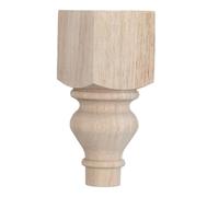 Sosoport Pieds de Canapé Ronds en Bois Massif 6 X 15 CM Pieds de Table Basse Style Campagnard Non Finition Balustres Décoratifs pour Meuble à Personnaliser et Rénovation