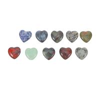 Sosoport Pierres Naturelles en Cristal de Cœur pour Création DIY et Équilibre Émotionnel Ensemble de 10 Pierres Polies pour Contemplation et Fêtes