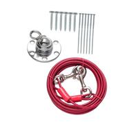 Sosoport Piquet d'attache Rotatif en Acier Inoxydable pour Chien Fixation Antirouille Kit de Piquets de Jardin pour Animaux 360° Pivotant Corde de Traction pour Chien