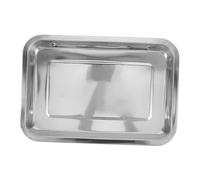 Sosoport Plaque de Cuisson Inox Plateau Four et Service Acier Inoxydable Épais Surface Miroir Lisse Antiadhésive Plateau Pâtisserie Polyvalent pour Cuisson et